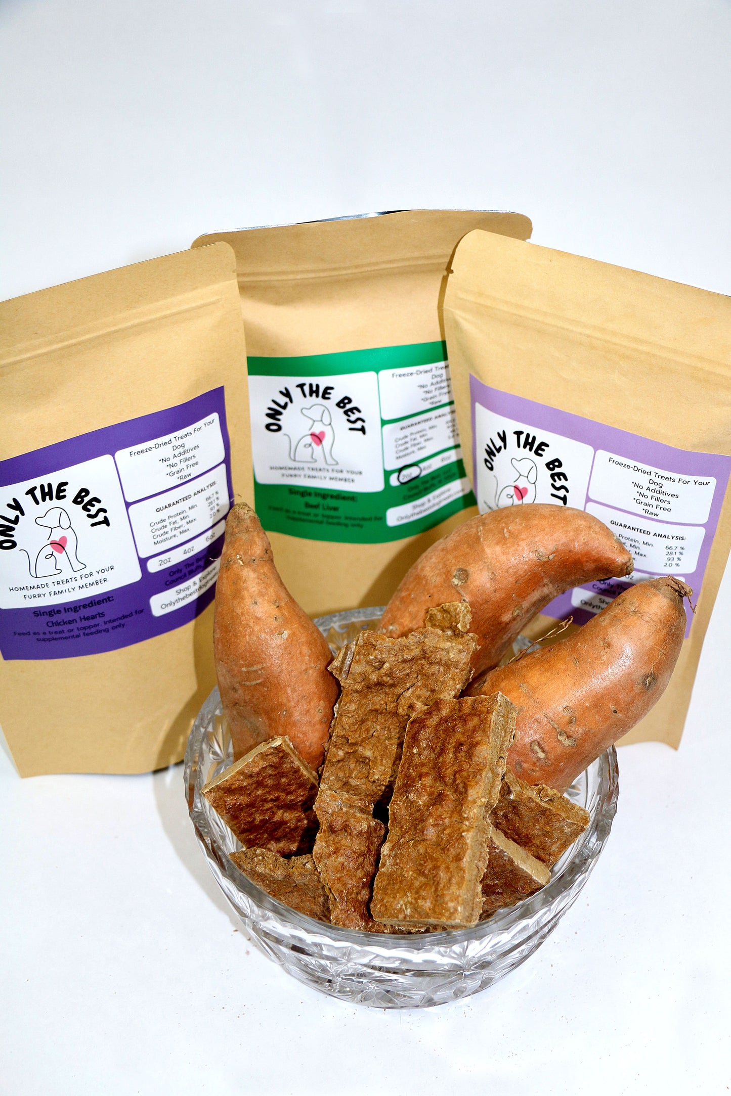 Beef Liver Bars with Sweet Potatoes