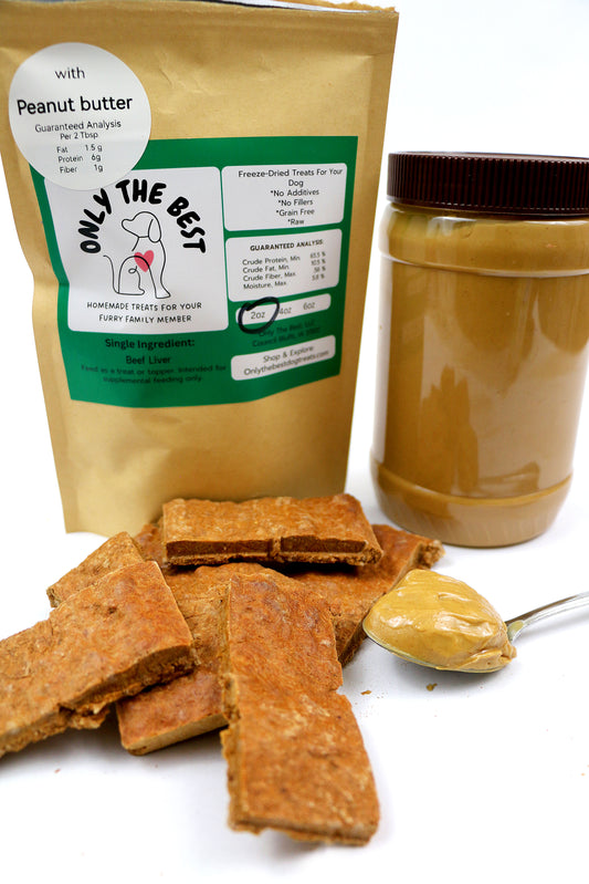 Beef Liver Bars with Peanut Butter