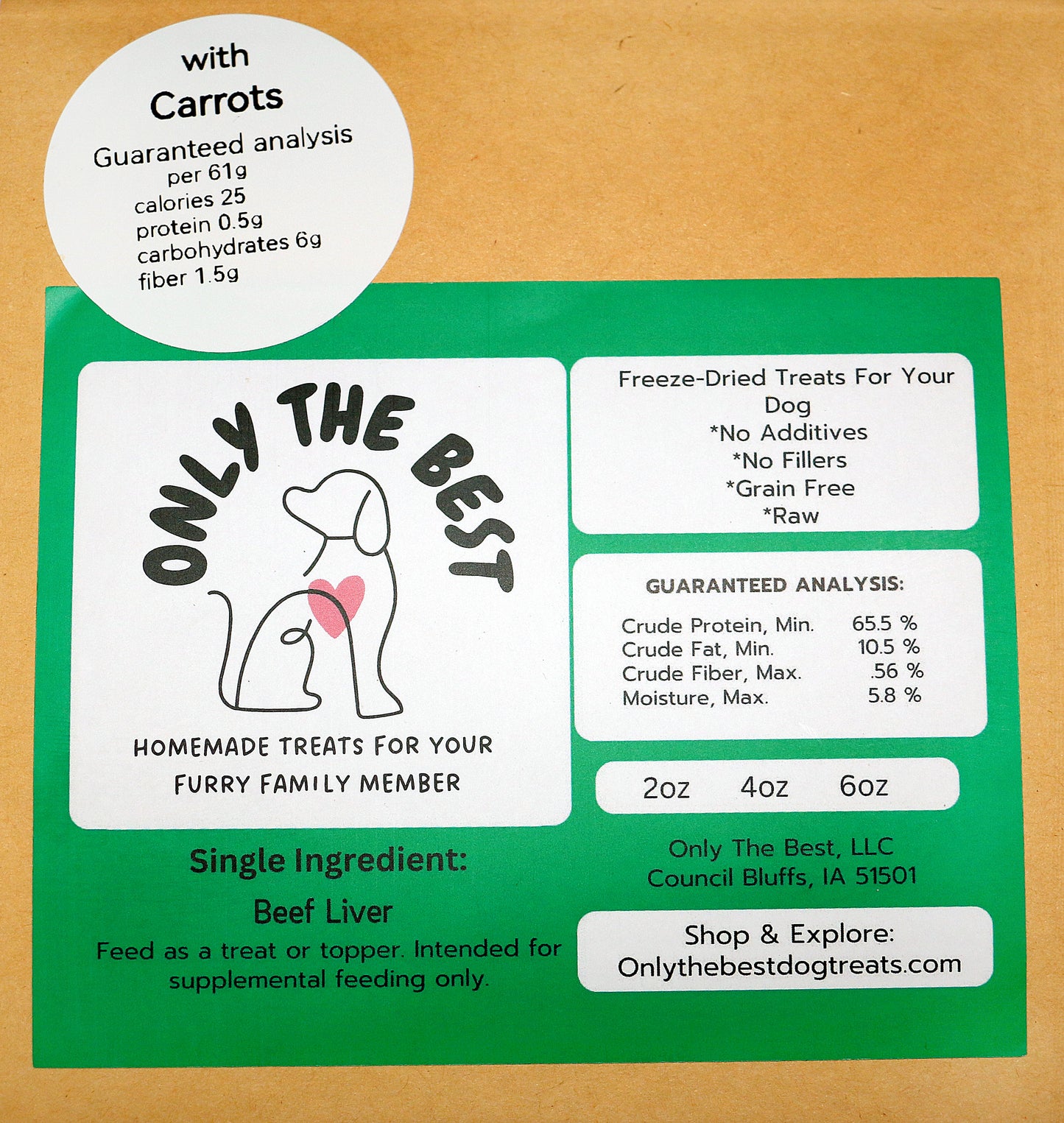 Beef Liver Bars with Carrots