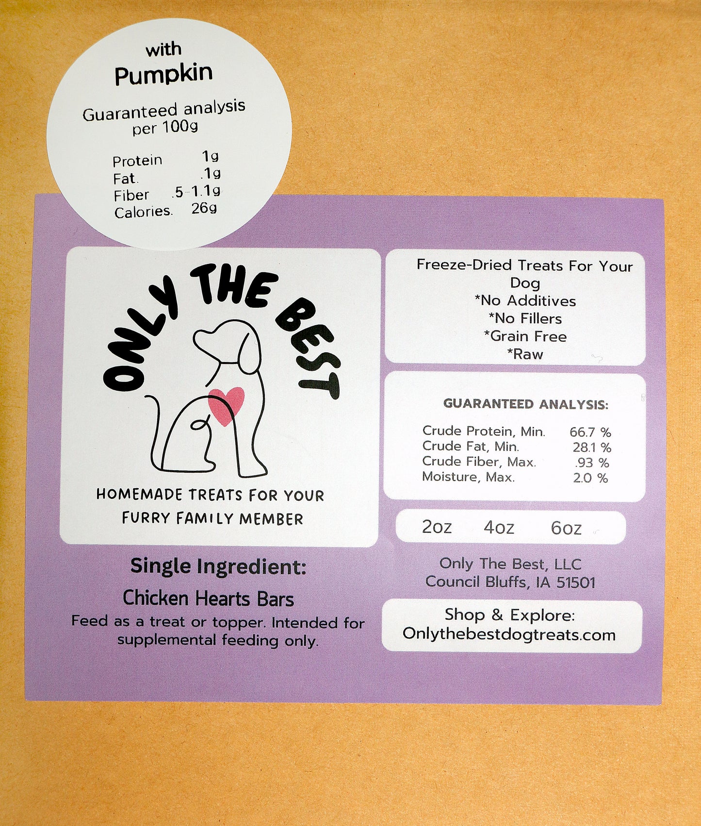 Chicken Heart Bars with Pumpkin