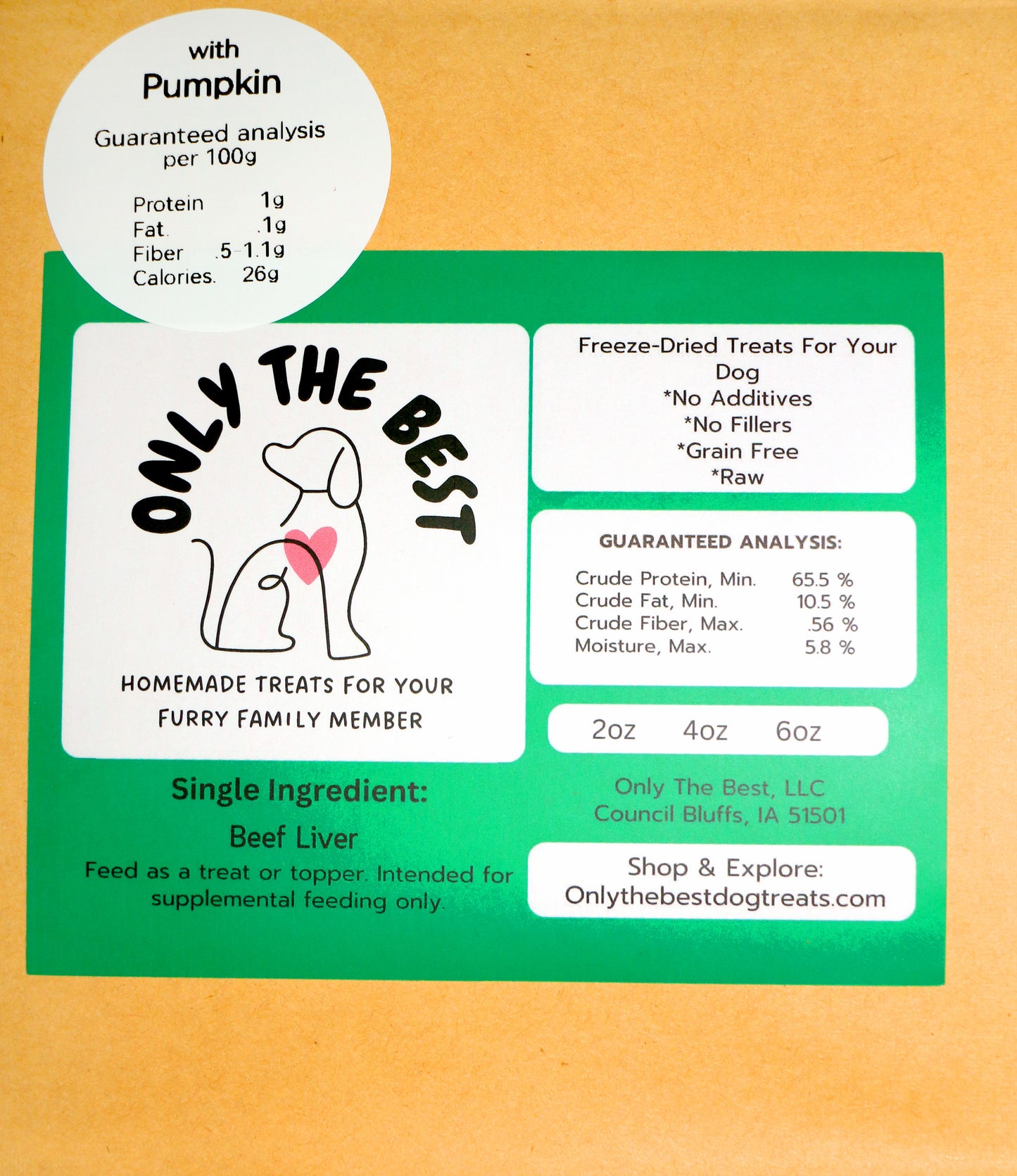 Beef Liver Bars with Pumpkin