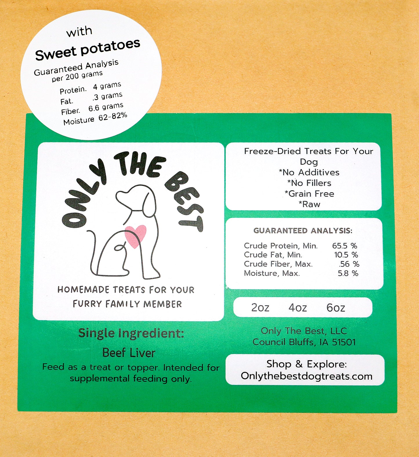 Beef Liver Bars with Sweet Potatoes