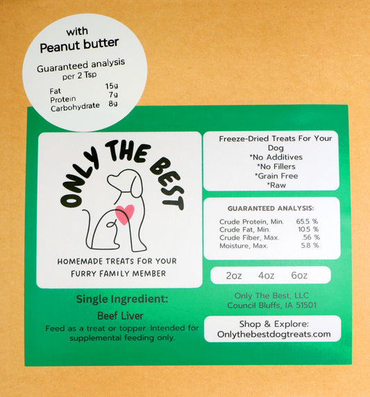 Beef Liver Bars with Peanut Butter