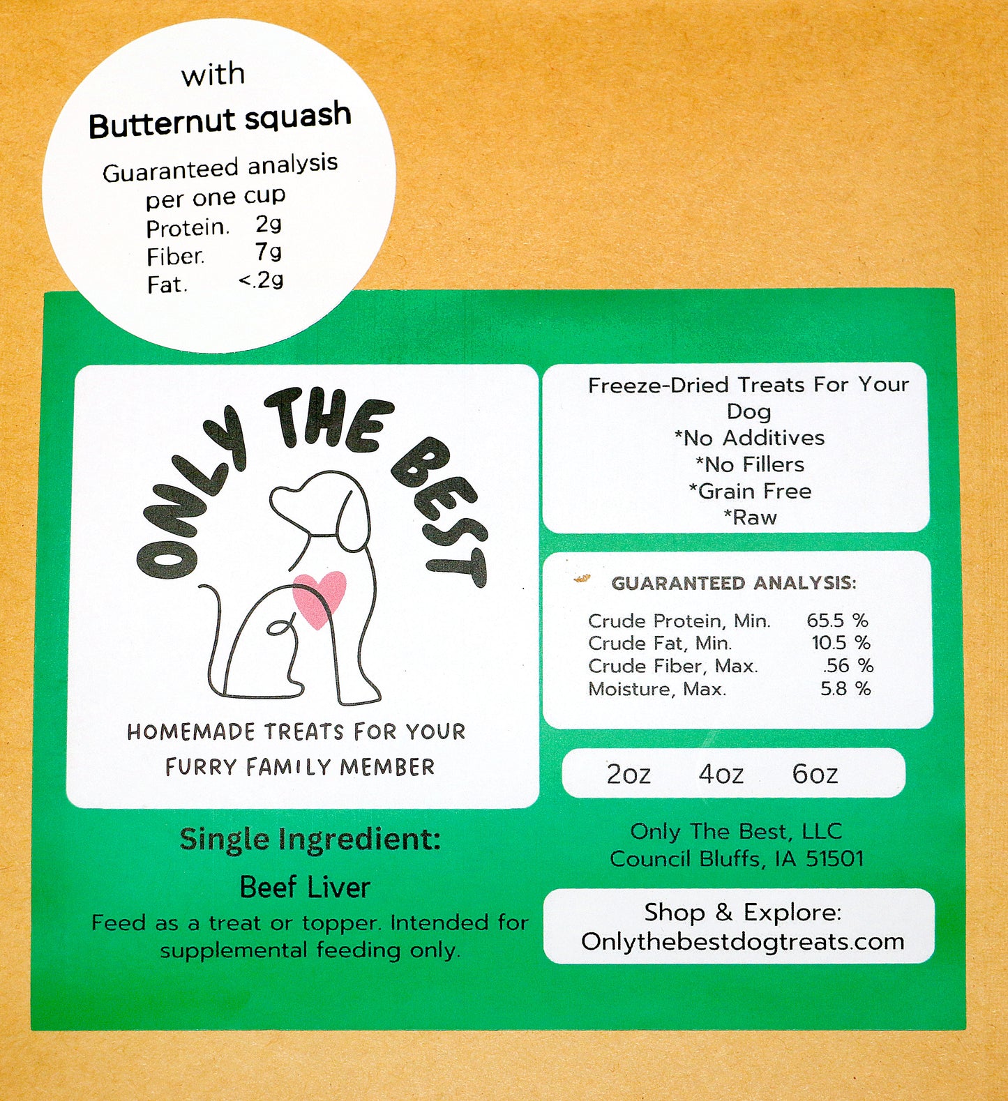 Beef Liver Bars with Butternut Squash