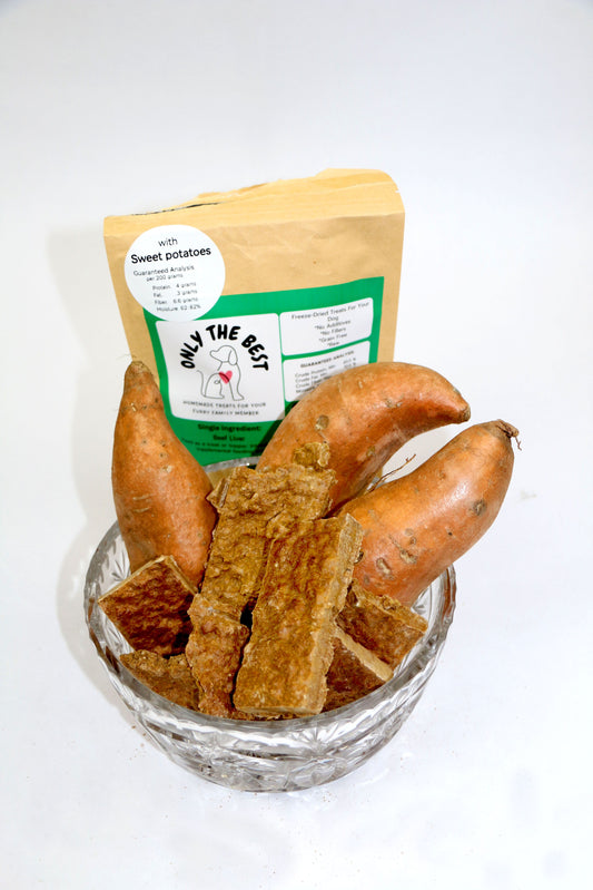 Beef Liver Bars with Sweet Potatoes